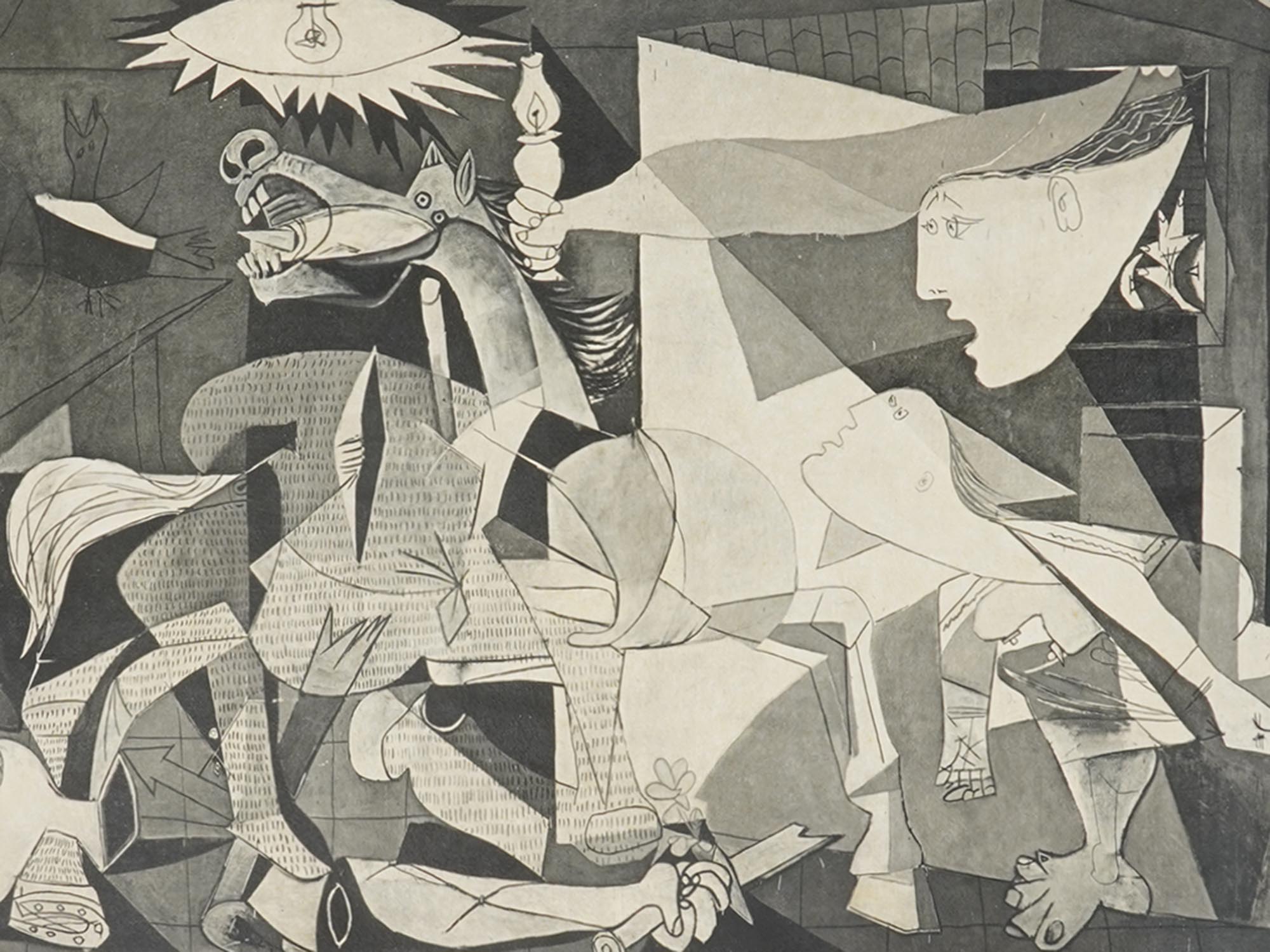 SPANISH LITHOGRAPH GUERNICA AFTER PABLO PICASSO PIC-1